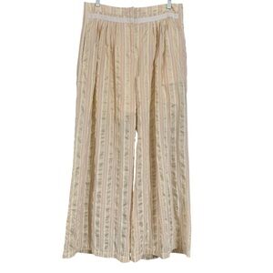 En Saison Blush Stripe Wide Leg Pants | Lightweight Trousers M